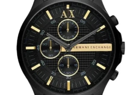 Armani Exchange Hampton AX2164 Men's Chronograph Watch – Black Dial with Black Stainless Steel Strap