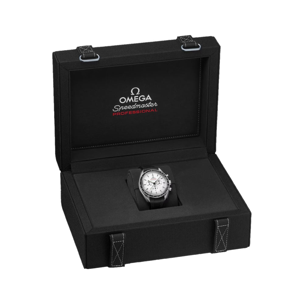 Speedmaster Moonwatch Professional Chronograph Sapphire 42mm - White on Rubber Strap OMEGA